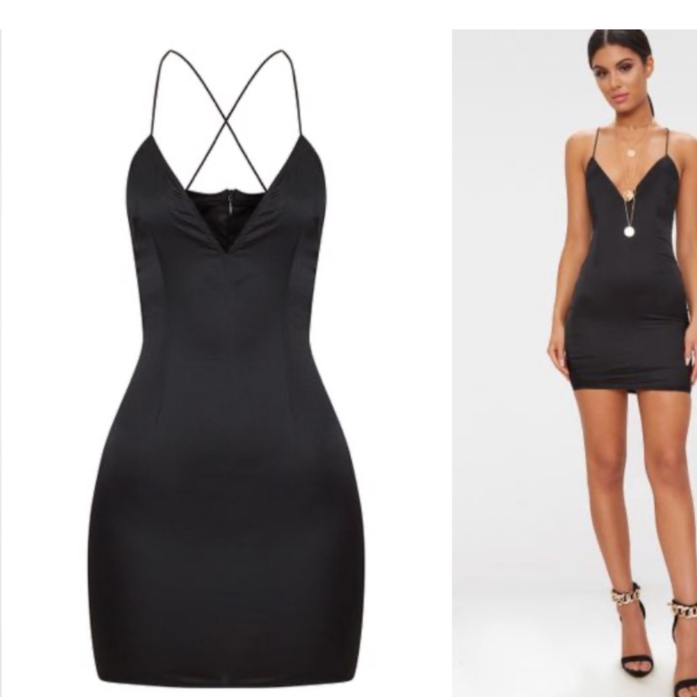 Pretty little thing black dress SIZE US4